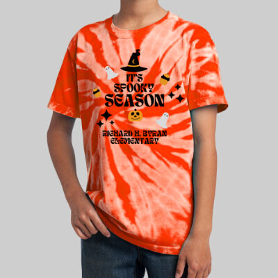 Youth Tie-Dye T-Shirt - Fall - Its Spooky Season Thumbnail