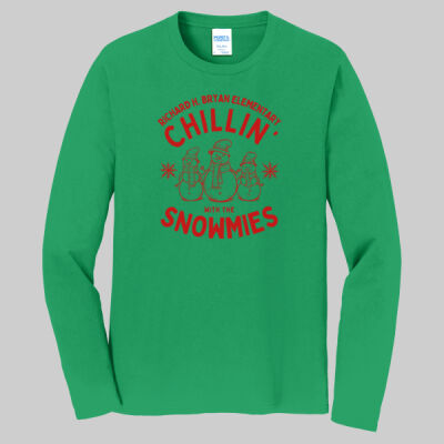 Adult Long Sleeve Shirt - Winter - Chillin With The Snowmies Green Thumbnail