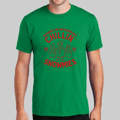 Adult T-Shirt - Winter - Chillin With The Snowmies Green Thumbnail