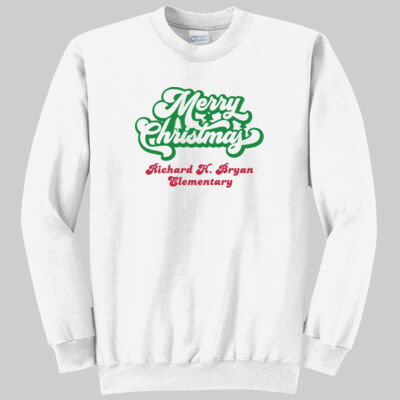 Adult Crewneck - Winter - Merry Christmas Red and Green  Thumbnail