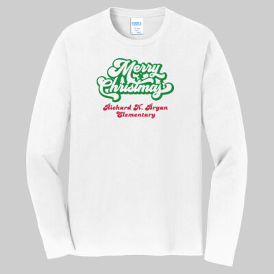 Adult Long Sleeve Shirt - Winter - Merry Christmas Red and Green  Thumbnail