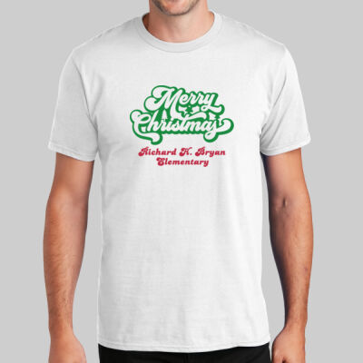 Adult T-Shirt - Winter - Merry Christmas Red and Green  Thumbnail