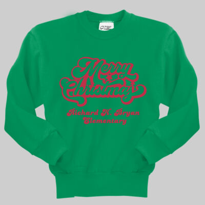 Youth Crewneck - Winter - Merry Christmas Red Thumbnail
