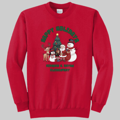 Adult Crewneck - Winter - Happy Holidays Green Thumbnail