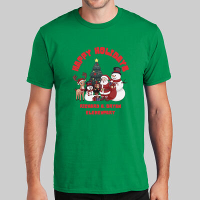 Adult T-Shirt - Winter - Happy Holidays Red Thumbnail