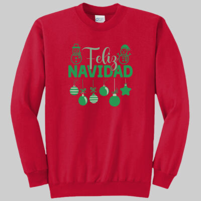 Adult Crewneck - Winter - Feliz Navidad Green Thumbnail