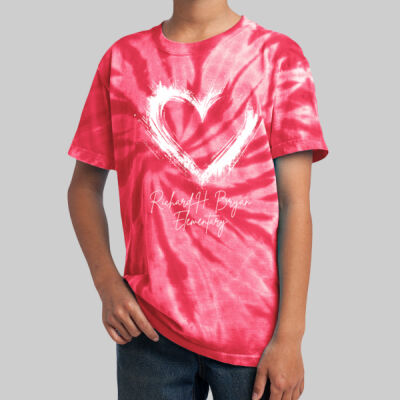 Youth Tie-Dye T-Shirt - Spring - Valentine's Heart Thumbnail